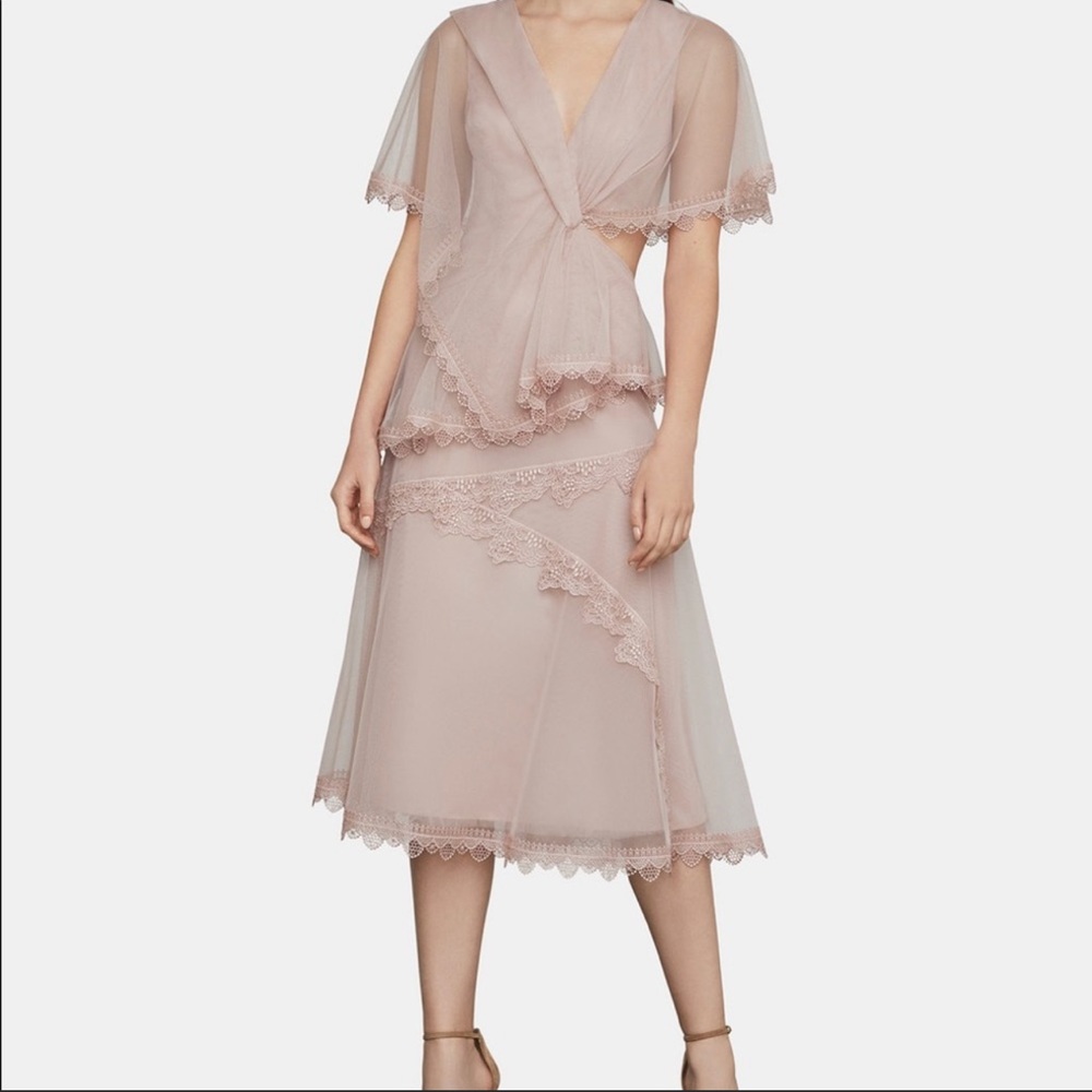 BCBGMaxAzria Baby Pink Capulet Cutout Dress - Picture 2 of 8
